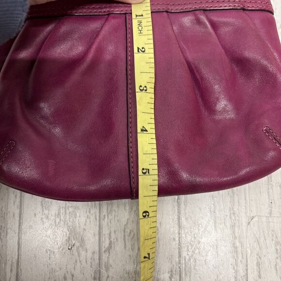 Womens Vintage Coach Wristlet Fuchsia Pink Leather - Picture 8 of 8
